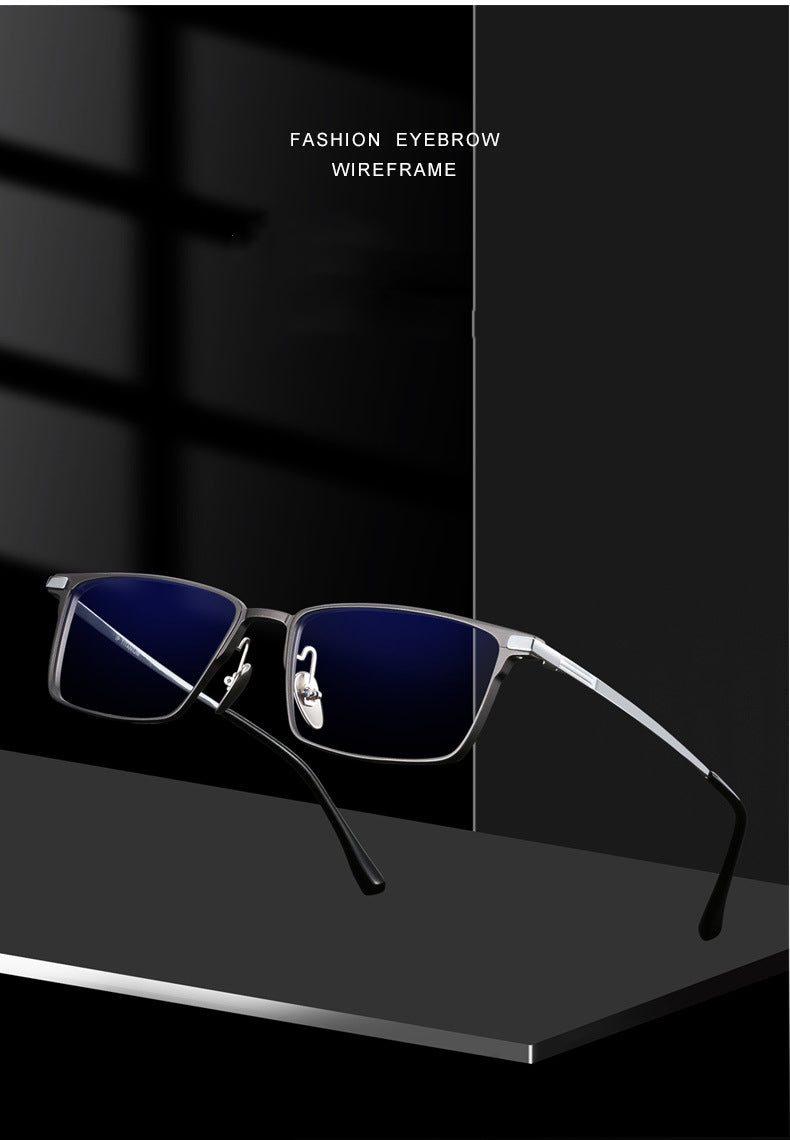 Kocolior Unisex Full Rim Square Aluminum Magnesium Titanium Photochromic Reading Glasses 628003 — view 2 | Kocolior at FuzWeb