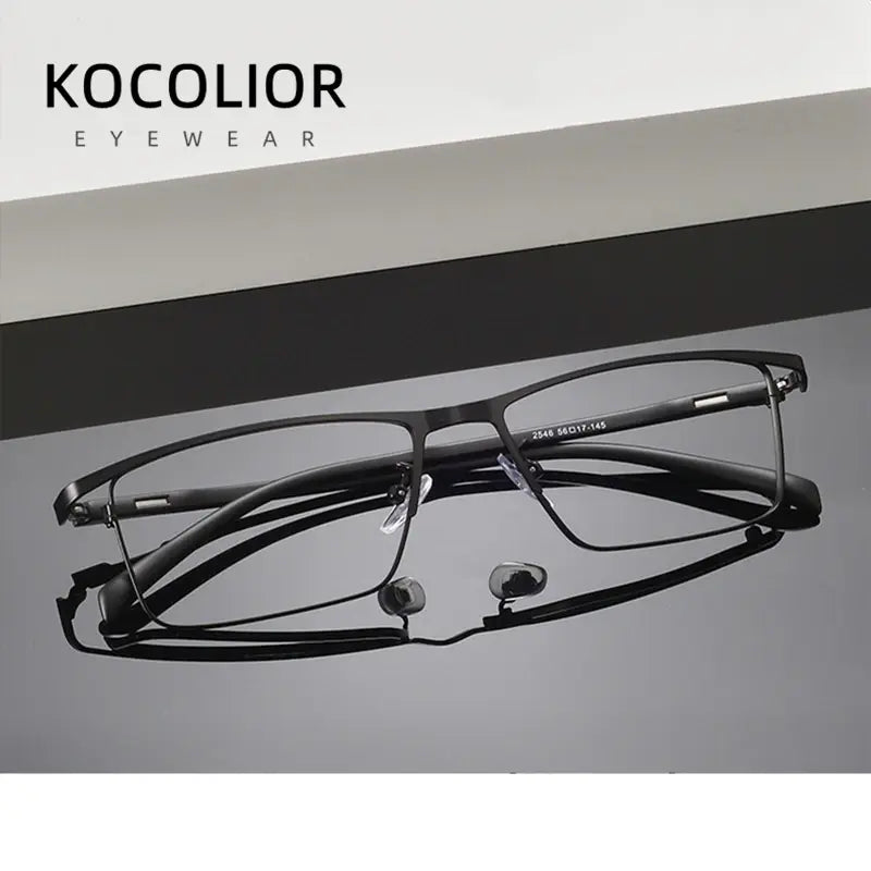 Kocolior 254600 Unisex full Rim Square Brow Line Titanium Frames FuzWeb
