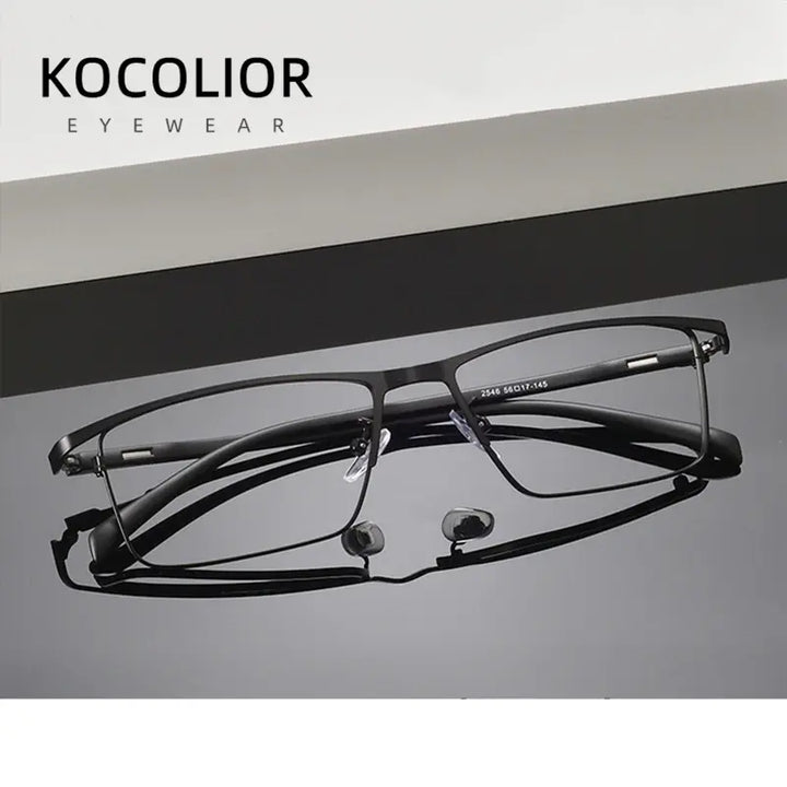 Kocolior 254600 Unisex full Rim Square Brow Line Titanium Frames FuzWeb