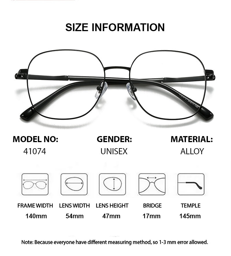 Chashma Ottica Unisex Full Rim Square Alloy Eyeglasses 441074 — view 1 | Chashma Ottica at FuzWeb