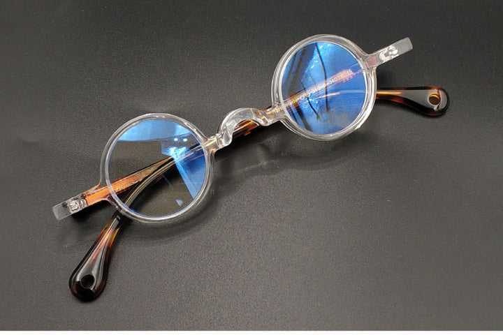 Yujo Unisex Full Rim Small Round 34mm Handcrafted Acetate Eyeglasses — view 14 | Yujo at FuzWeb