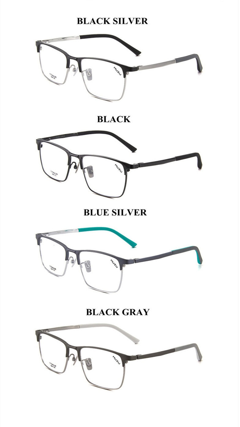 Chashma Ottica Mens Full Rim Square Titanium Eyeglasses 406909 — view 2 | Chashma Ottica at FuzWeb