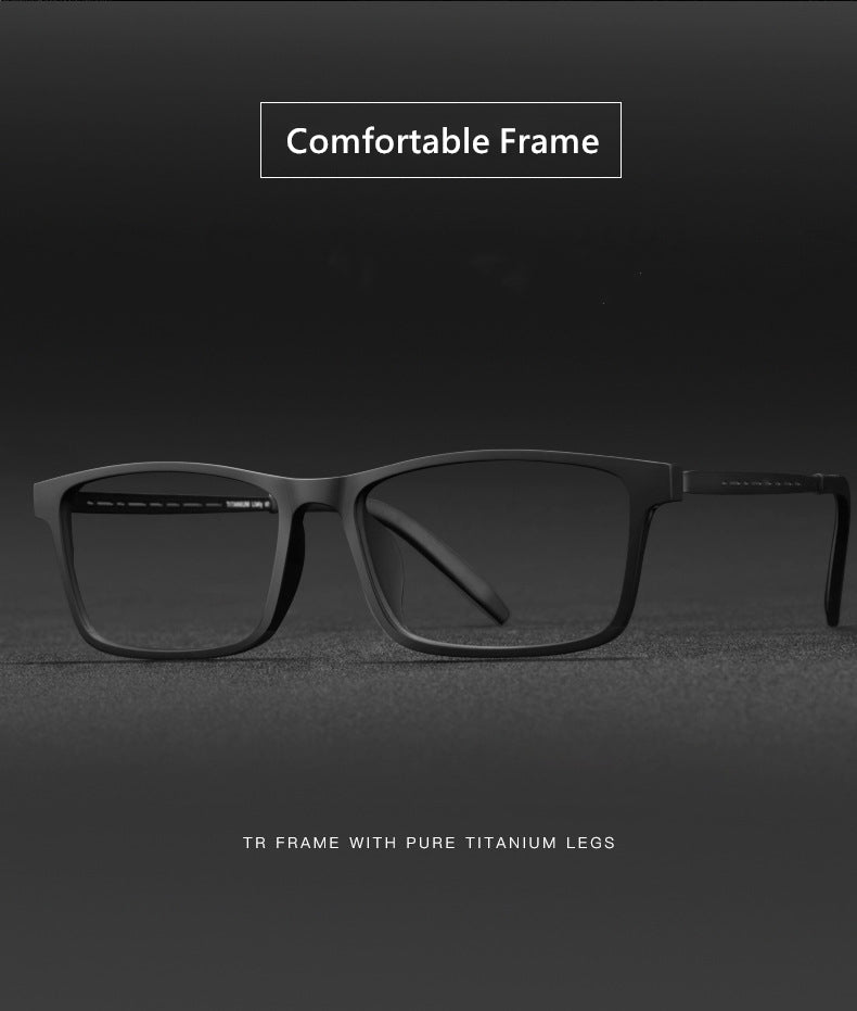 Yimaruili Men's Full Rim Square Tr 90 Titanium Anti Blue Light Reading Glasses Y8822.