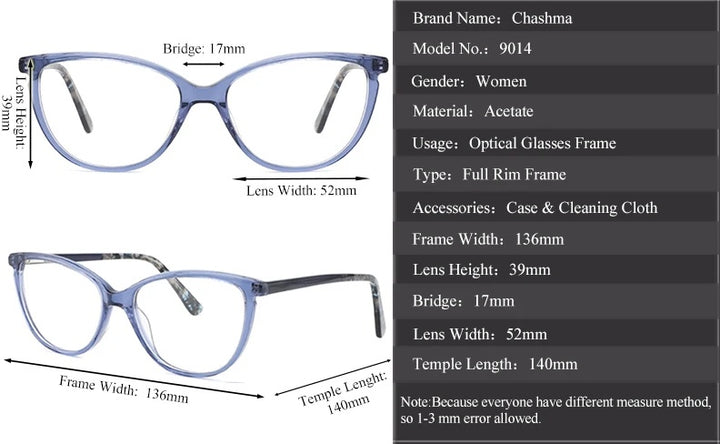 Chashma Ochki Womens Full Rim Square Acetate Eyeglasses 319014 — view 2 | Chashma Ochki at FuzWeb