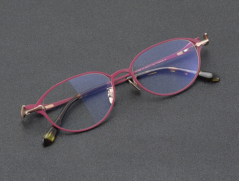Chashma Ochki Womens Full Rim Oval Square Titanium Eyeglasses 361002 — view 2 | Chashma Ochki at FuzWeb