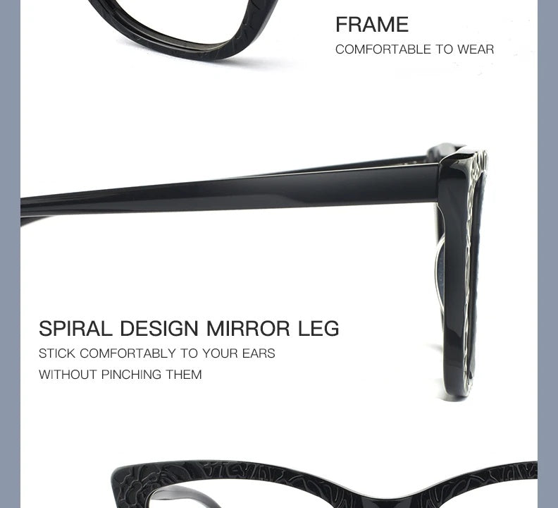 Hotochki Womens Full Rim Cat Eye TR-90 Resin Acetate Frame Eyeglasses Z508 — view 12 | Hotochki at FuzWeb
