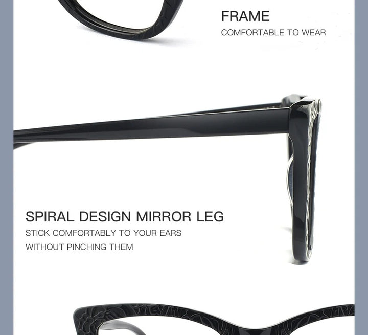 Hotochki Womens Full Rim Cat Eye TR-90 Resin Acetate Frame Eyeglasses Z508 — view 12 | Hotochki at FuzWeb