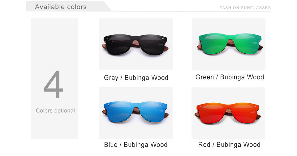 Kingseven Unisex Rimless Square Wood Polarized Sunglasses Nb5504 — view 2 | KingSeven at FuzWeb