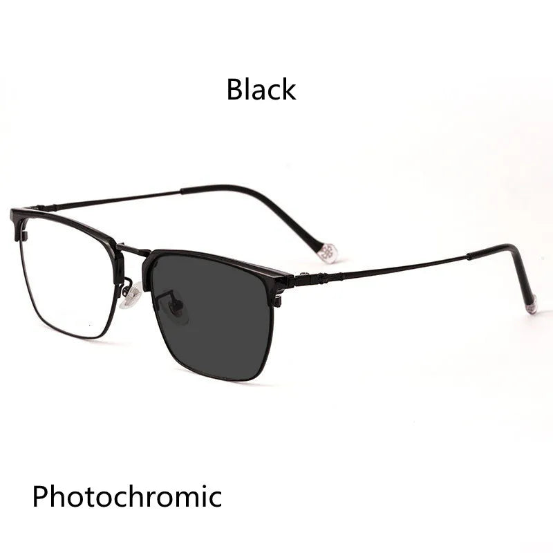 Kocolior Unisex Full Rim Square Titanium Alloy Hyperopic Reading Glasses 8628.
