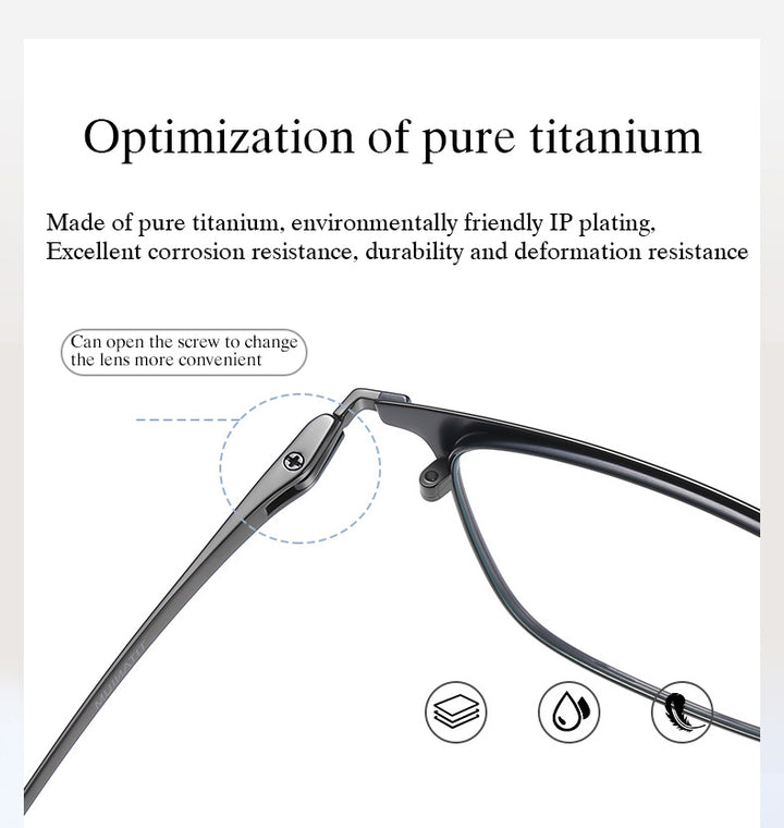 Hotochki Mens Full Rim Big Square Alloy Eyeglasses 27919 — view 1 | Hotochki at FuzWeb
