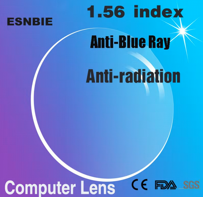 Esnbie 1.56 Index Single Vision Anti Blue Clear Lenses Lenses Esnbie Lenses   