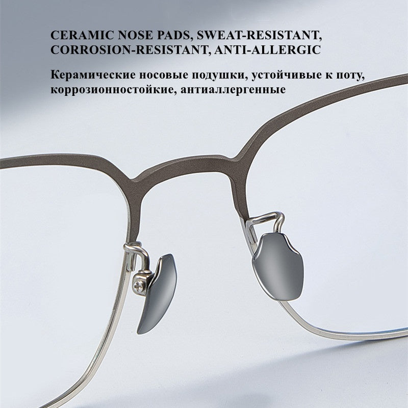 Chashma Ochki Unisex Full Rim Square Titanium Eyeglasses 881282.