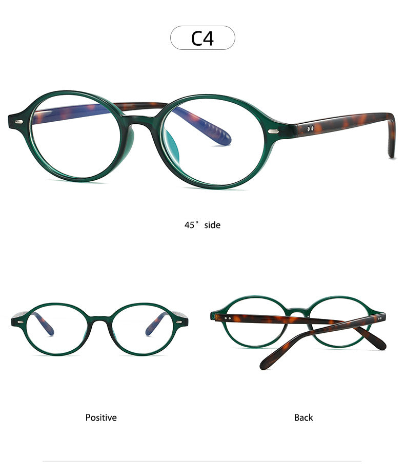 Kocolior Unisex Full Rim Round PC Tr 90 Alloy Photochromic Reading Glasses 512297.