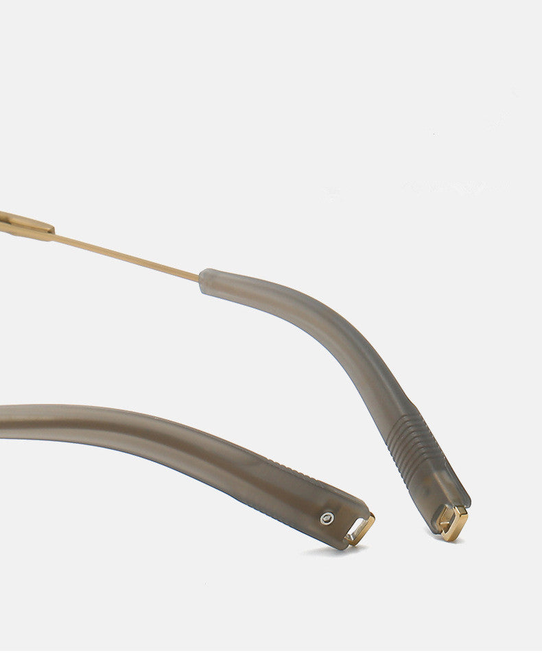 Aimee Unisex Rimless Polygon Square Titanium Eyeglasses 80814.