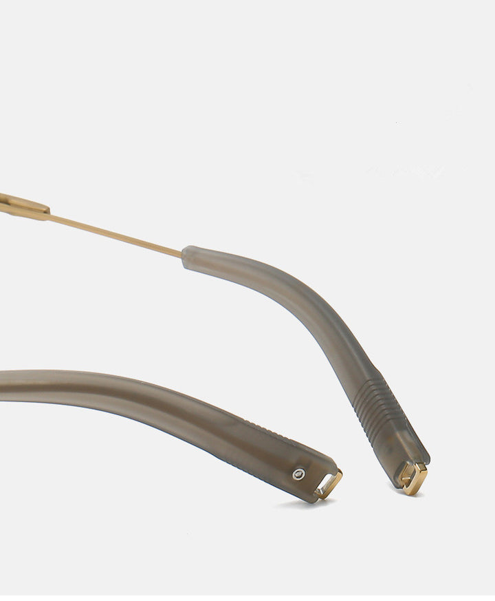 Aimee Unisex Rimless Polygon Square Titanium Eyeglasses 80814.