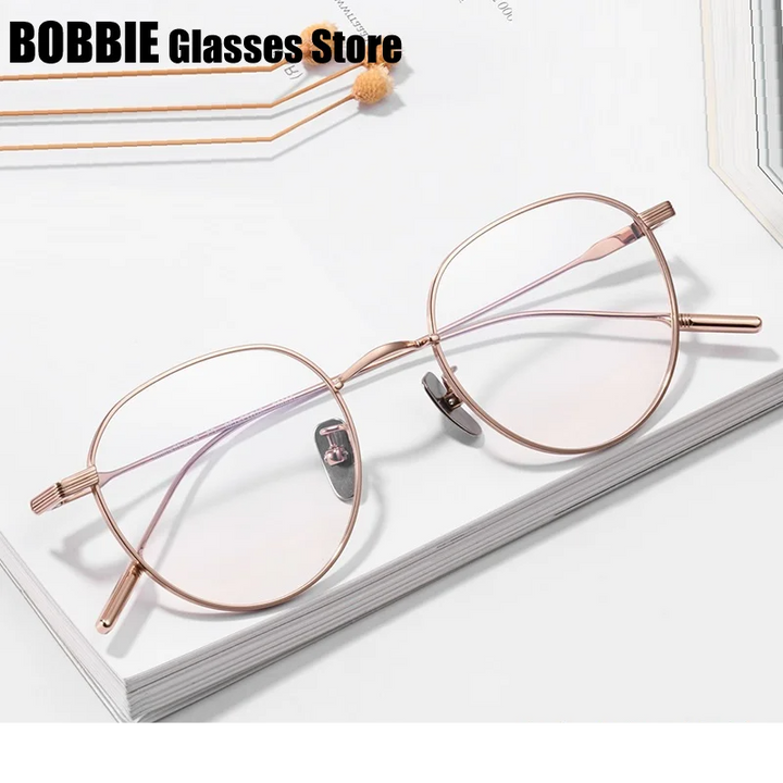 Bobbie Women's Full Rim Oval Round Titanium Eyeglasses 680807