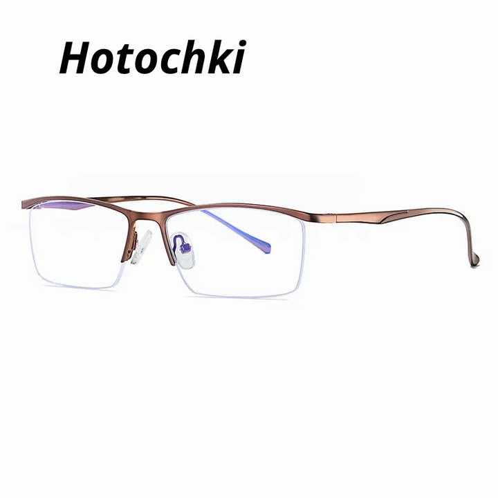 Hotochki Women's Semi Rim Square Brow Line Alloy Eyeglasses 591063