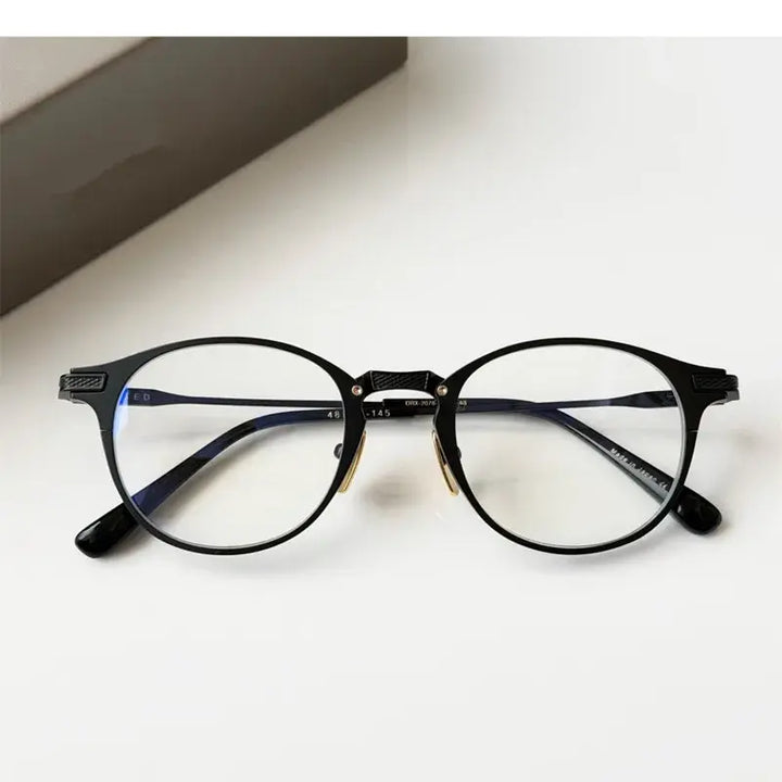 Aimee DRX207869 Unisex Wide-Fit Pure Titanium Round Frames Aimee