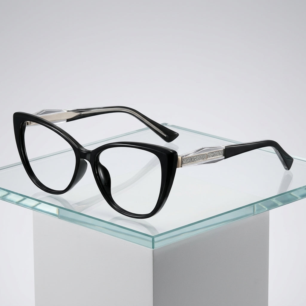 Vicky Women's Full Rim Butterfly Tr 90 Alloy Reading Glasses 582006 - Luxury Studio View
