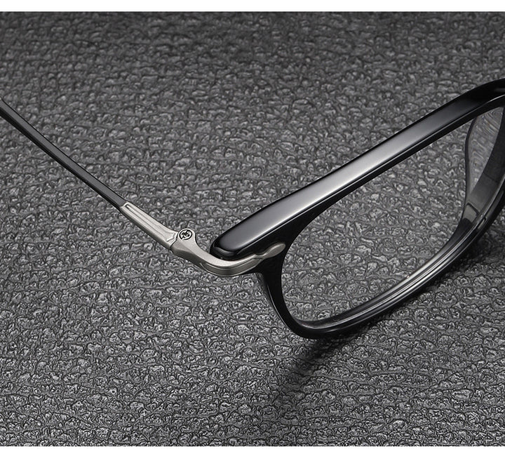 Krasivyy Mens Full Rim Square Titanium Acetate Eyeglasses 715888 — view 2 | Krasivyy at FuzWeb