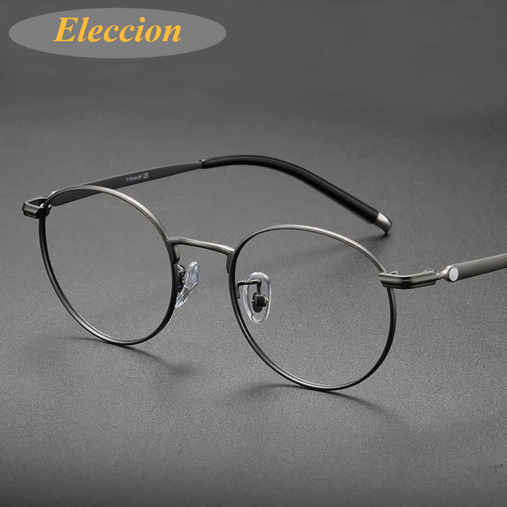 Eleccion Women's Full Rim Oval Titanium Eyeglasses 840172