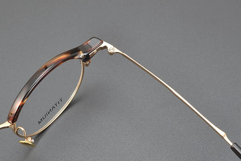 Aimee Unisex Full Rim Round Acetate Titanium Eyeglasses 361209 — view 2 | Aimee at FuzWeb