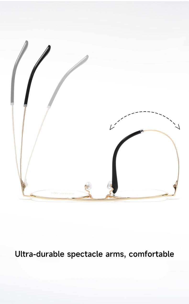Vicky Unisex Full Rim Square Double Bridge Titanium Reading Glasses 517052 — view 1 | Vicky at FuzWeb