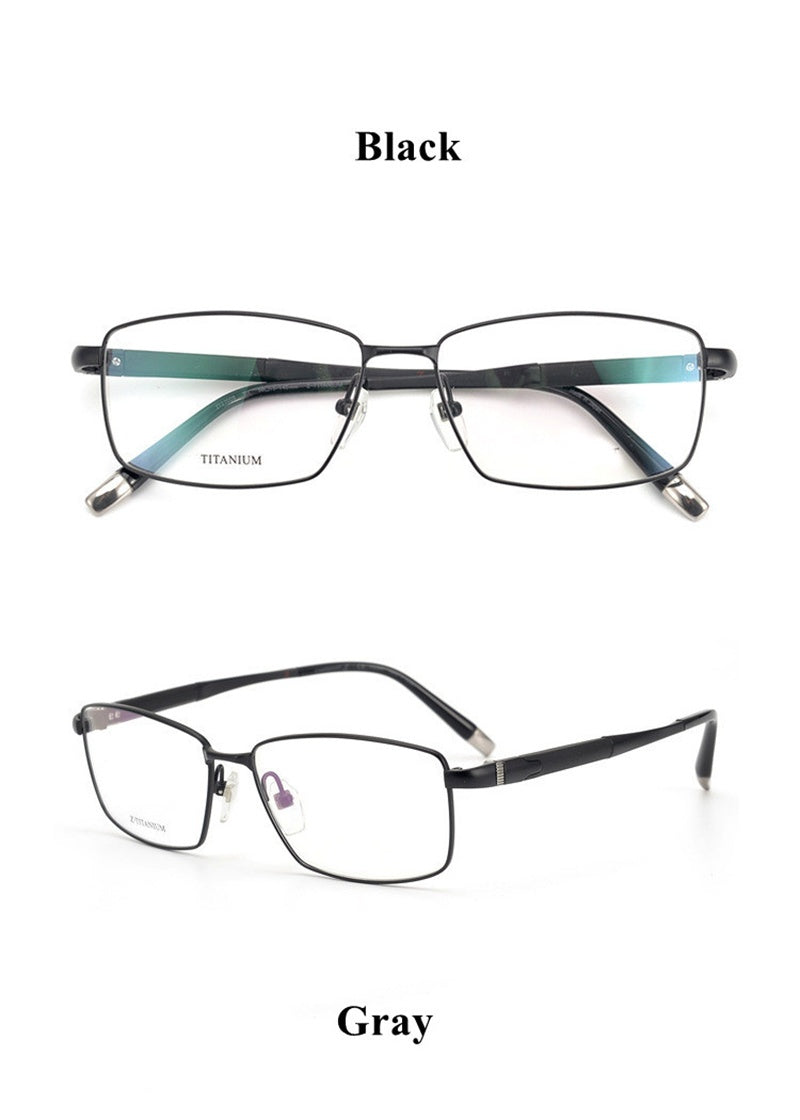 Chashma Ottica Mens Full Rim Square Titanium Eyeglasses 727008 — view 2 | Chashma Ottica at FuzWeb