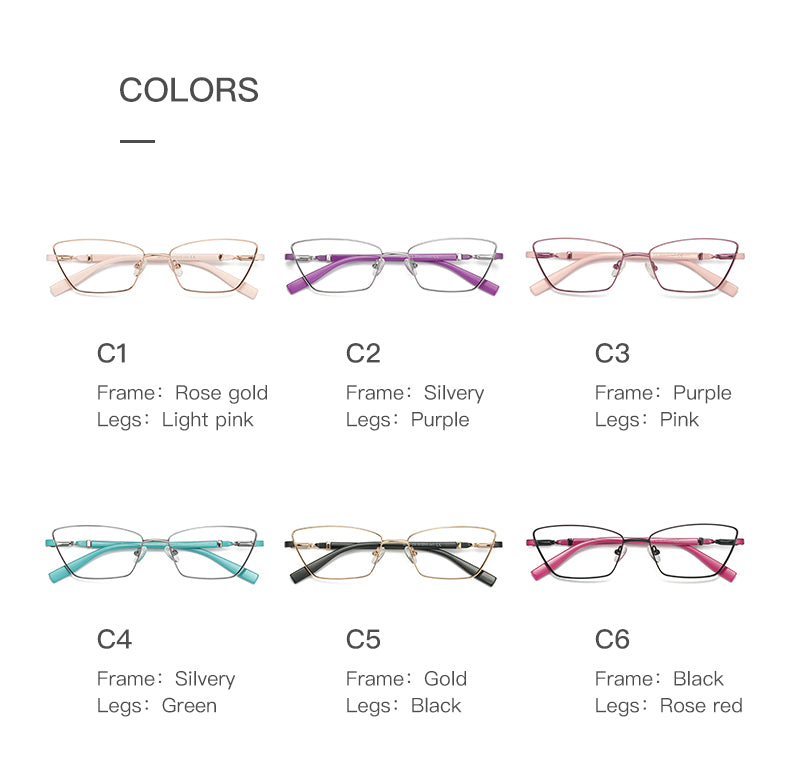 Vicky Unisex Full Rim Square Stainless Steel Reading Glasses 3012.