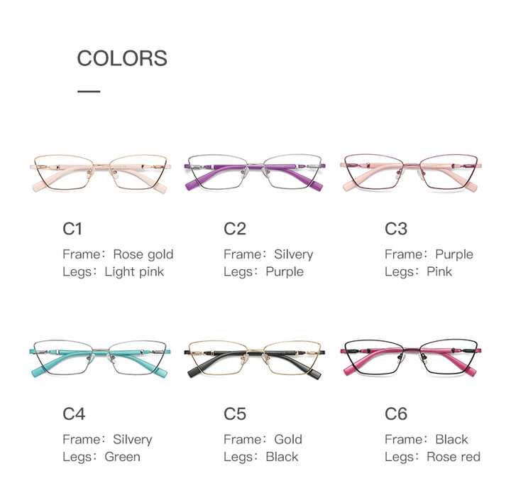 Vicky Unisex Full Rim Square Stainless Steel Reading Glasses 3012.