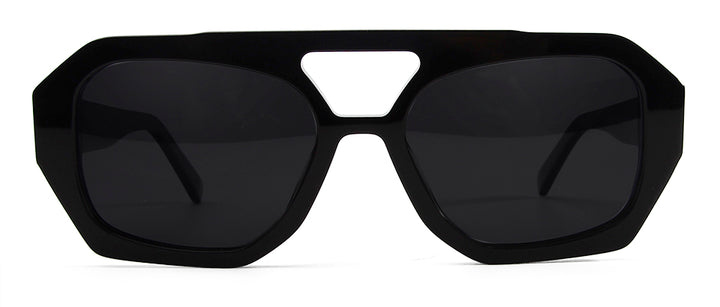Esnbie Unisex Full Rim Square Double Bridge Acetate Sunglasses 230381.