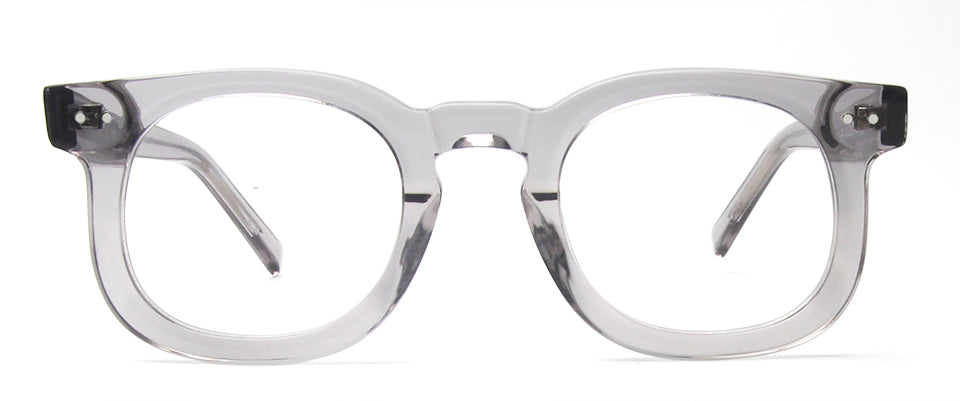 Esnbie Unisex Full Rim Oval Square Thick Acetate Eyeglasses 230359.