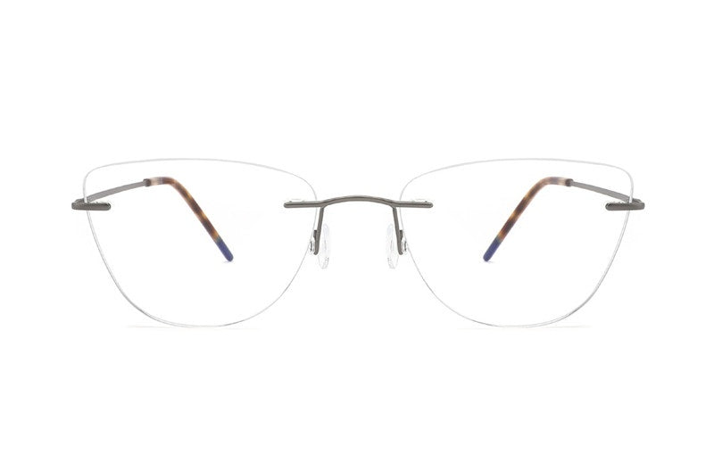 Chashma Womens Rimless Cat Eye Titanium Eyeglasses 889016 — view 2 | Chashma at FuzWeb