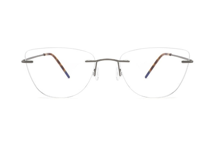 Chashma Womens Rimless Cat Eye Titanium Eyeglasses 889016 — view 2 | Chashma at FuzWeb