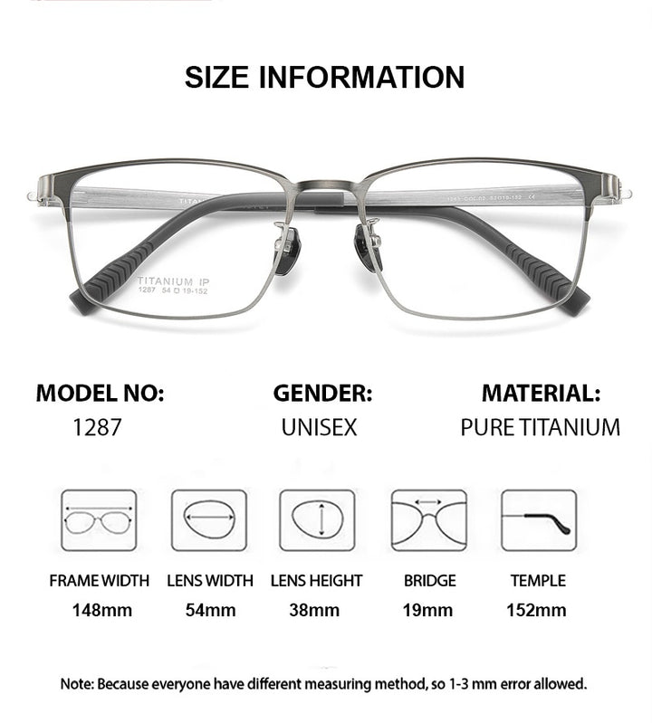 Chashma Ochki Mens Full Rim Big Square Titanium Eyeglasses 631287 — view 1 | Chashma Ochki at FuzWeb
