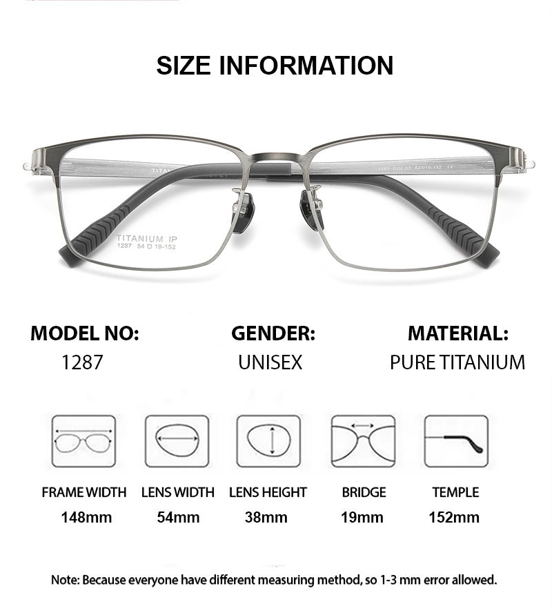 Chashma Ochki Mens Full Rim Big Square Titanium Eyeglasses 631287 — view 1 | Chashma Ochki at FuzWeb