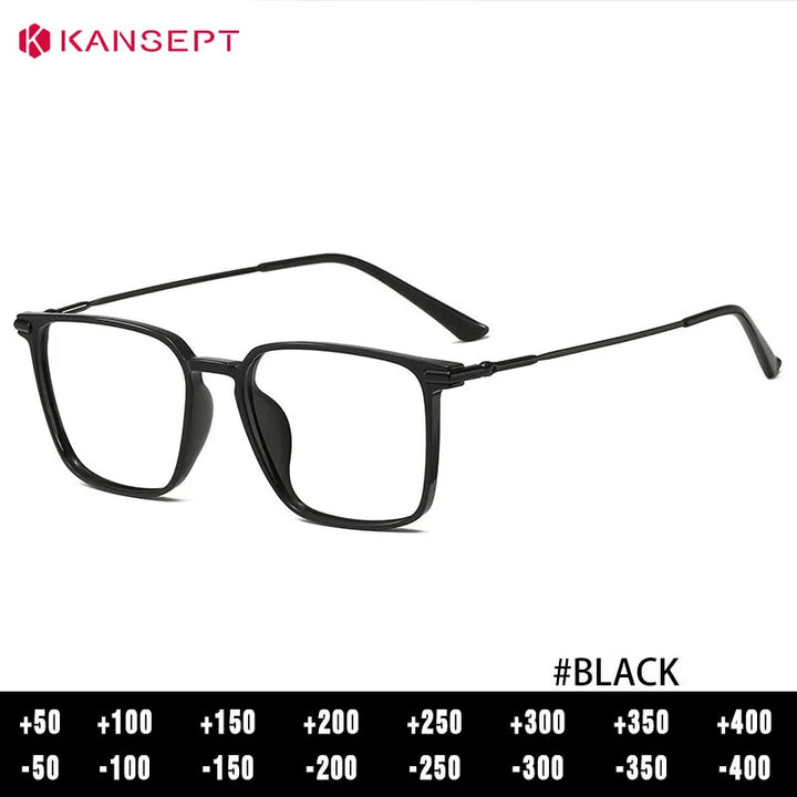 Kansept Unisex Full Rim Square Tr 90 Titanium Frames 005100 FuzWeb