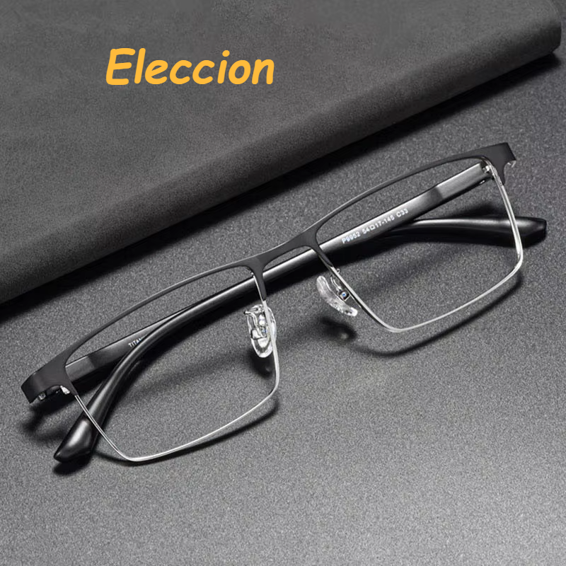 Eleccion Unisex Full Rim Square Tr 90 Titanium Eyeglasses 49952 Full Rim Eleccion