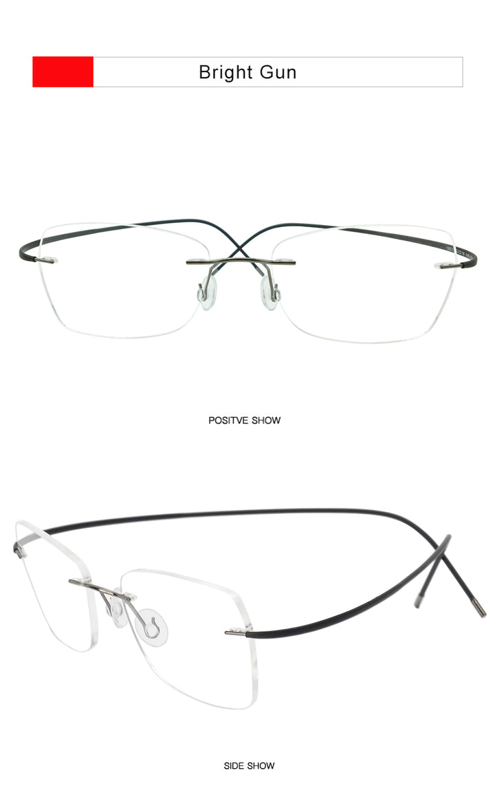 Krasivyy Unisex Rimless Oval Titanium Eyeglasses 1615.