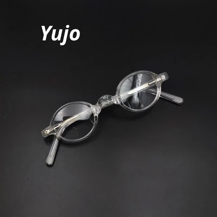 Yujo Women's Full Rim Oval Acetate Fiber Eyeglasses 528134