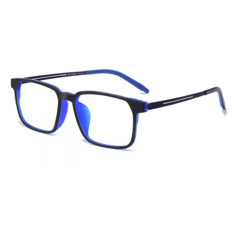 Kocolior Unisex Full Rim Square Tr 90 Titanium Hyperopic Reading Glasses 88781.