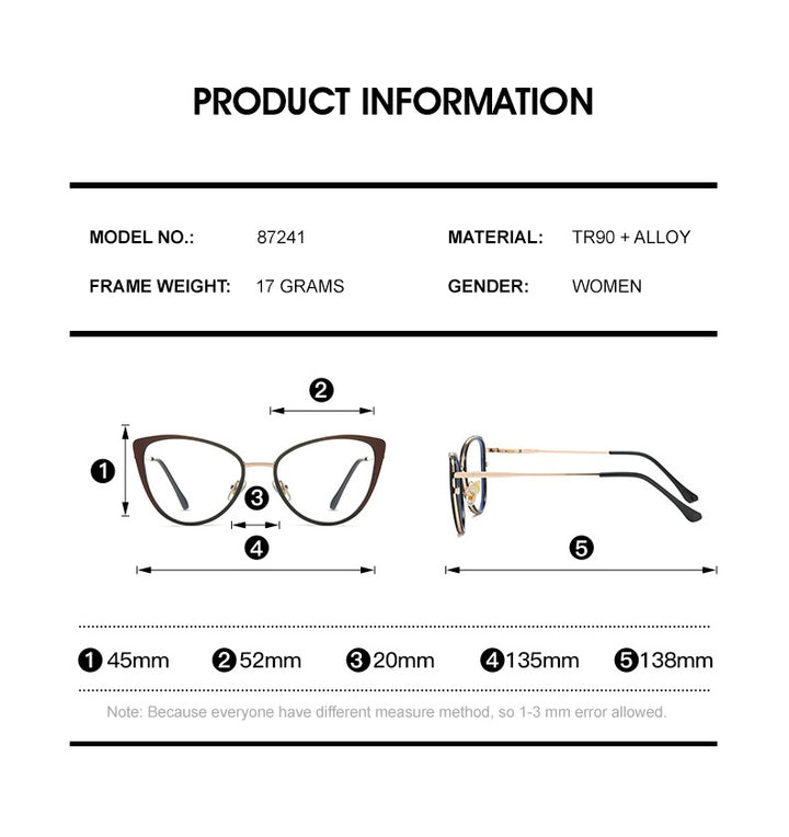 Chashma Womens Full Rim Oval Cat Eye Tr 90 Titanium Eyeglasses 887241 — view 1 | Chashma at FuzWeb