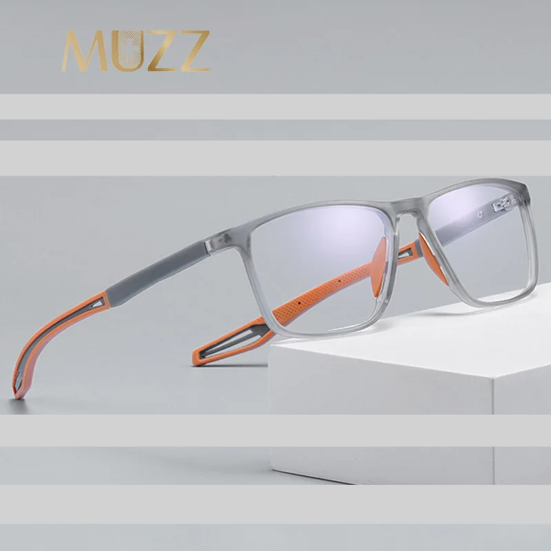 Muzz Women's Full Rim Square Tr 90 Titanium Sport Eyeglasses 917137