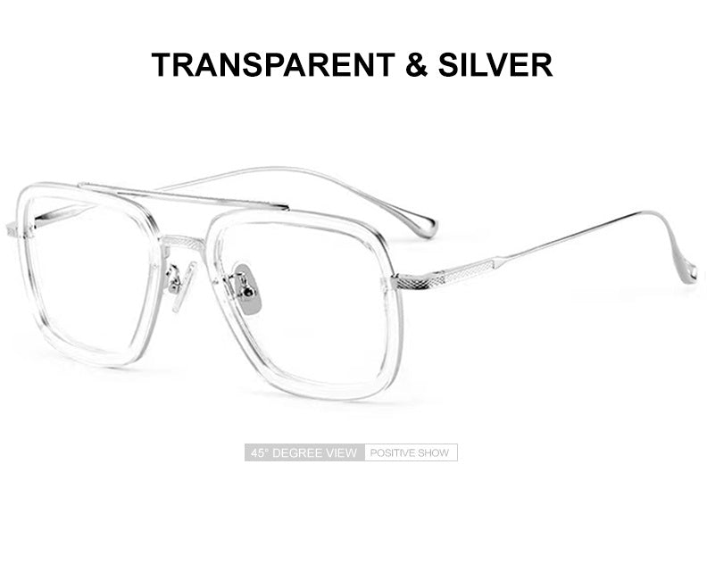 Chashma Unisex Full Rim Square Double Bridge Acetate Titanium Eyeglasses T927 — view 5 | Chashma at FuzWeb