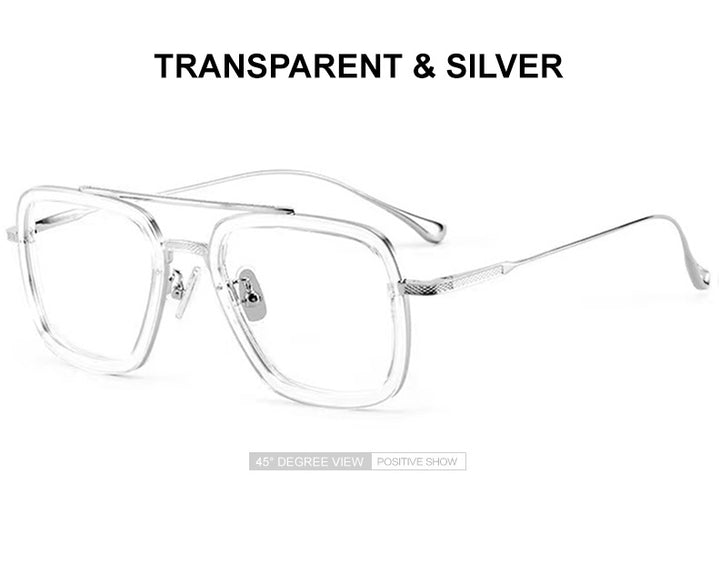 Chashma Unisex Full Rim Square Double Bridge Acetate Titanium Eyeglasses T927 — view 5 | Chashma at FuzWeb