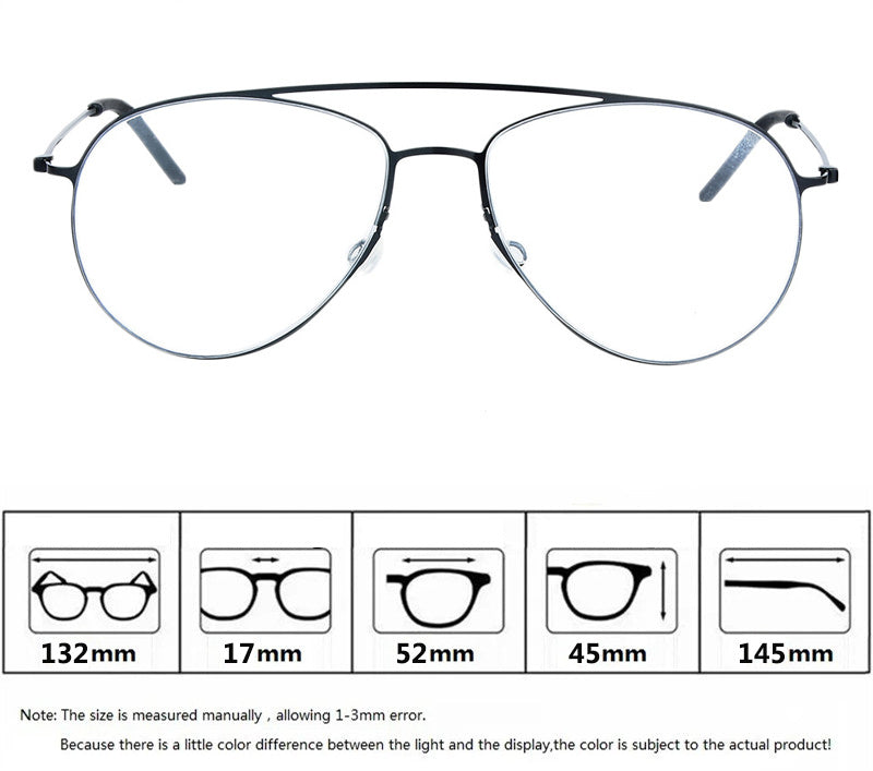 Aimee Womens Full Rim Oval Double Bridge Titanium Eyeglasses 550711 — view 2 | Aimee at FuzWeb
