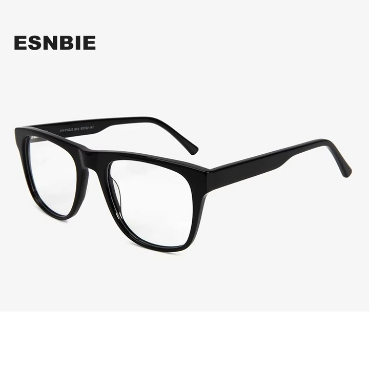 Esnbie Unisex Full Rim Square Acetate Eyeglasses 31423
