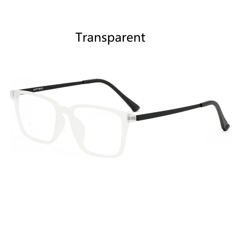 Kocolior Unisex Full Rim Square Tr 90 Titanium Hyperopic Reading Glasses 98221.