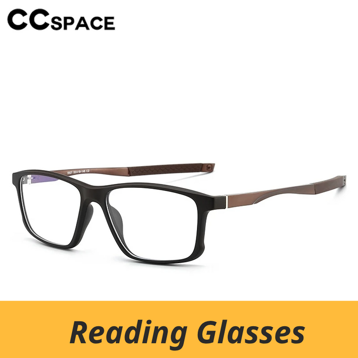 CCspace Women's Full Rim Square Tr 90 Alloy Reading Glasses 802692
