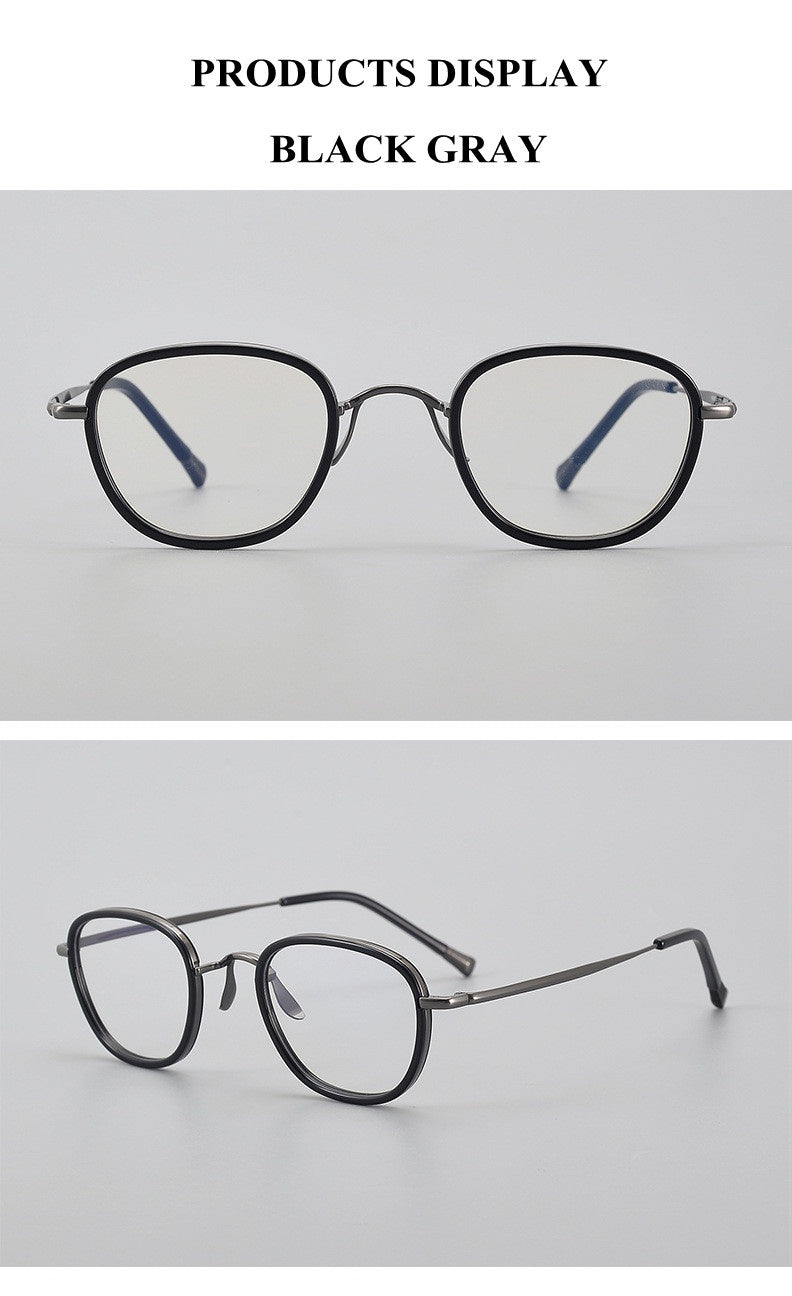 Chashma Unisex Full Rim Polygon Titanium Acetate Eyeglasses 881750.